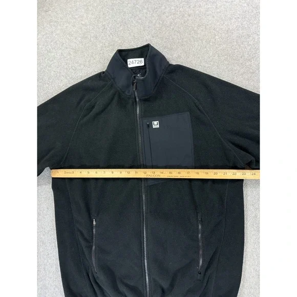 HUK Coastline Fleece Full Zip Jacket (Men's Large) Black - Picture 7 of 12